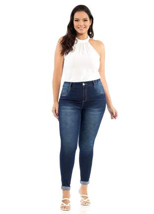 Calça biotipo jeans feminina skinny midi plus size 27051