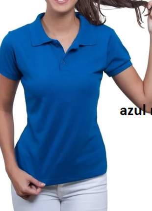 Kit 3 camisas polo femininas camiseta gola