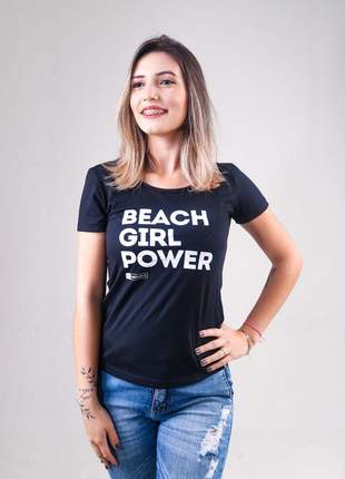 Babylook feminina preta que preserva beach girl power