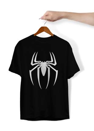 Camiseta Unissex Algodão 30.1 Personalizado Estampa Homem Aranha