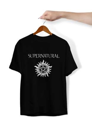 Camiseta Unissex Algodão 30.1 Personalizado Estampa Supernatural