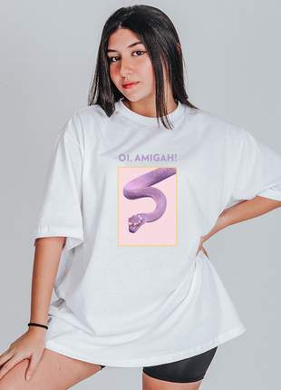 Camiseta Feminina Oversized Boutique Judith Oi Amigah