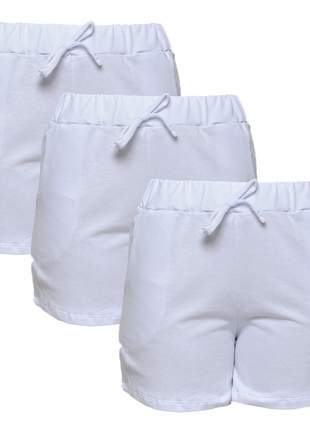 Kit com 3 Shorts Style Feminino Part.B Branco