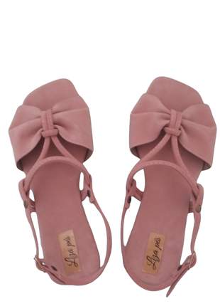 Sandália liza pés rosa