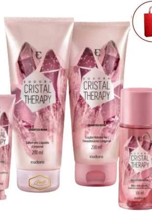 Eudora kit presente cristal therapy quartzo rosa