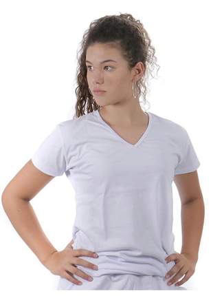 Camiseta feminina baby look 100% algodão lisa avalon