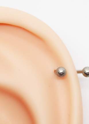 Piercing Ferradura Diamantada em Aço Cirúrgico 6mm