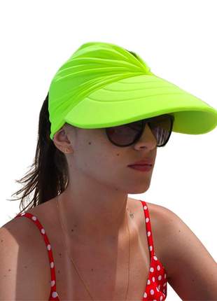 Viseira proteção solar uv50+ turbante bandana piscina praia