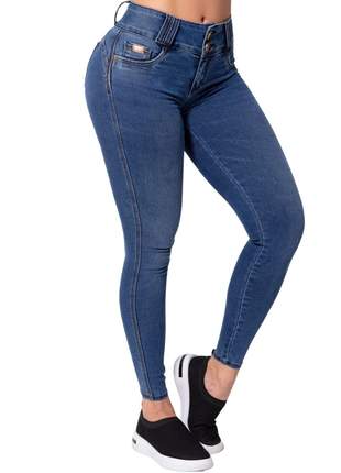 Calça pit bull jeans escuro feminina empina bumbum 59953