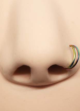 Piercing Argola Meia Lua Aço Cirúrgico Rainbow