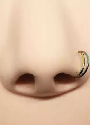 Piercing Argola Meia Lua Aço Cirúrgico Rainbow