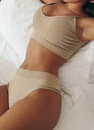 Conjunto lingerie lily - tecido super confortável e sexy moda blogueira 2022