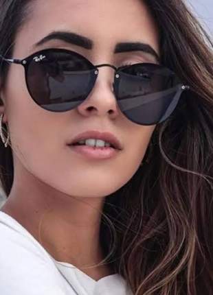 Oculos de sol ray ban round blaze degrade proteção ban uv400 moda praia blogueira