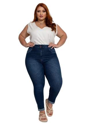 Calça Biotipo Jeans Feminina Skinny Midi Plus Size Ref.27699