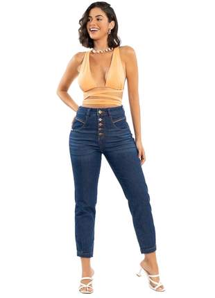 Calça biotipo jeans feminina mom 26808