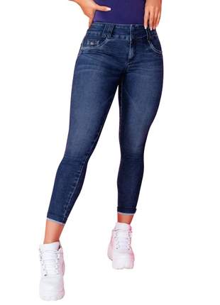 Calça pit bull jeans escuro feminina empina bumbum 59957