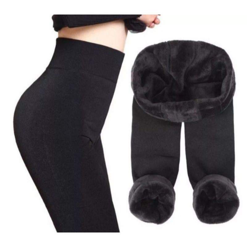 Kit 2 meia calça legging peluciada grossa importada feminina - R$ 141.00,  cor Preto #163702, compre agora