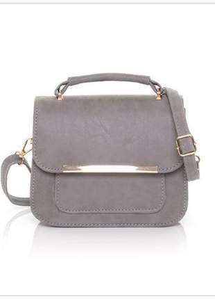 Bolsa bag daniela cinza - bolsa feminina, de mão e tiracolo, casual e festa