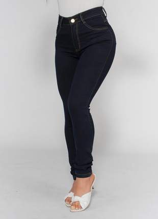 Calça jeans cintura alta feminina levanta bumbum skinny