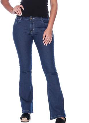 Calça jeans flare cintura alta feminina levanta bumbum skiny