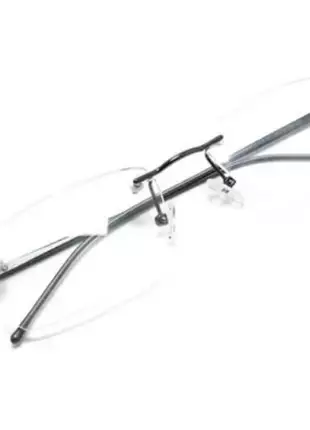 Armação óculos metal sem aro com lentes sem grau
