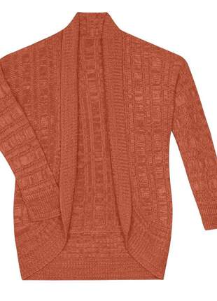 Cardigan alongado em tricot endless