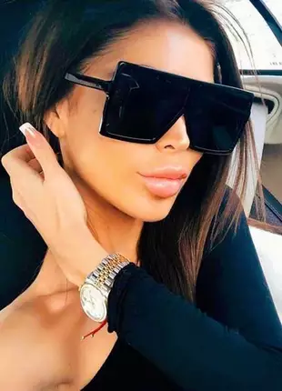 Óculos de sol preto das famosas feminino de armação quadrada grande moda 2022