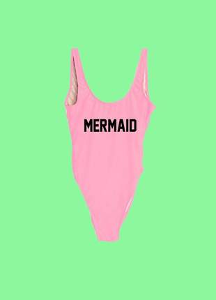 Maiô com frase mermaid