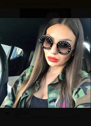 Óculos de sol feminino  em metal redondo par amour paris 2019
