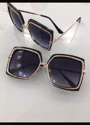 Óculos de sol quadrado feminino fashion nova coleção