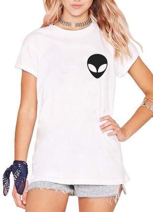 Blusa camiseta alien et galaxia moda blogueira
