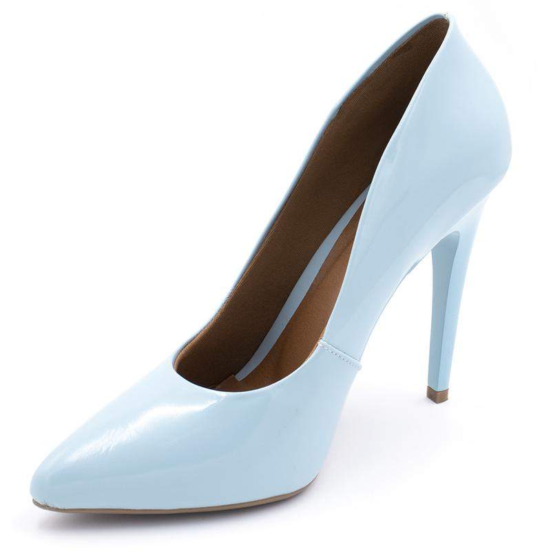 sapato azul claro feminino