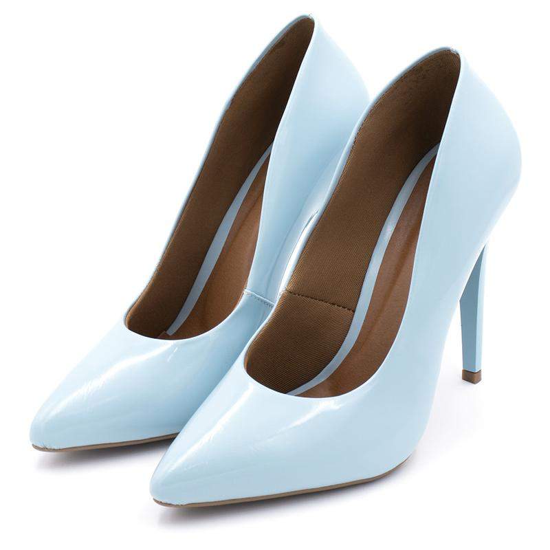 sapatos femininos na cor azul