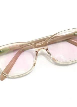 Óculos p/grau feminino armação dourado feminino transparente