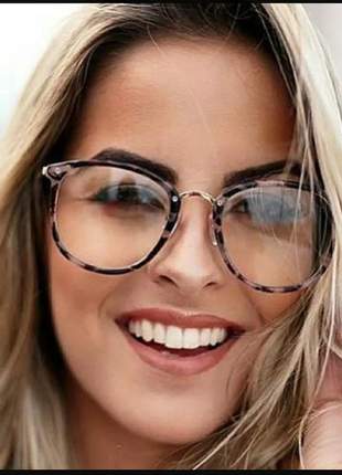 Óculos tendência nova moderna sem grau feminino