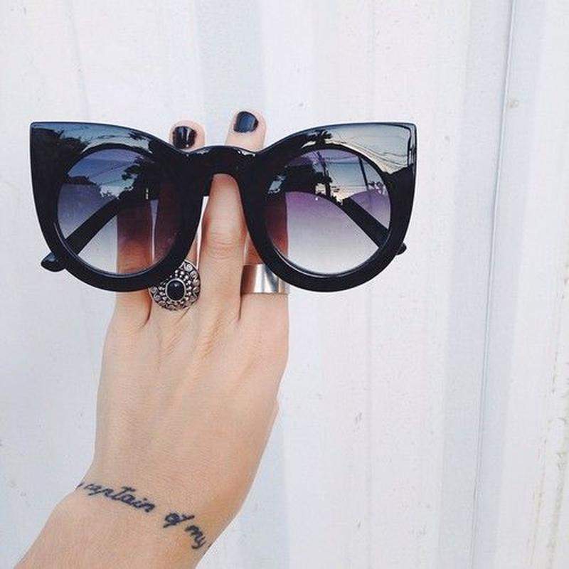 Óculos de sol feminino gatinho cat eye oversized