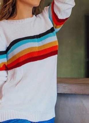 Blusa em trico arco - íris
