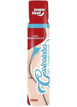 Gel corporal para massagem comestível sabor morango ice - 30 ml