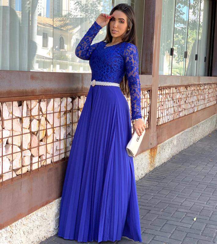 vestidos longos azuis
