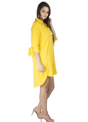 Vestido chemise dress code moda amarelo