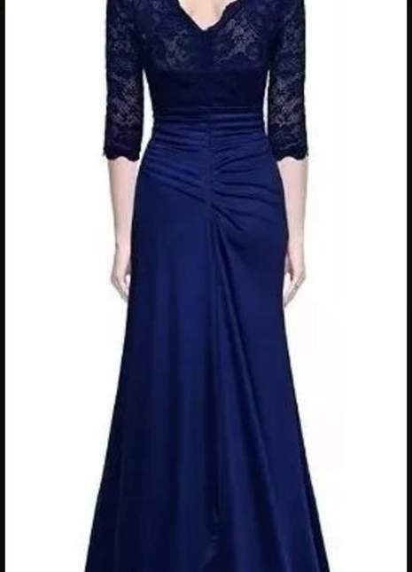 vestido de festa cor azul royal